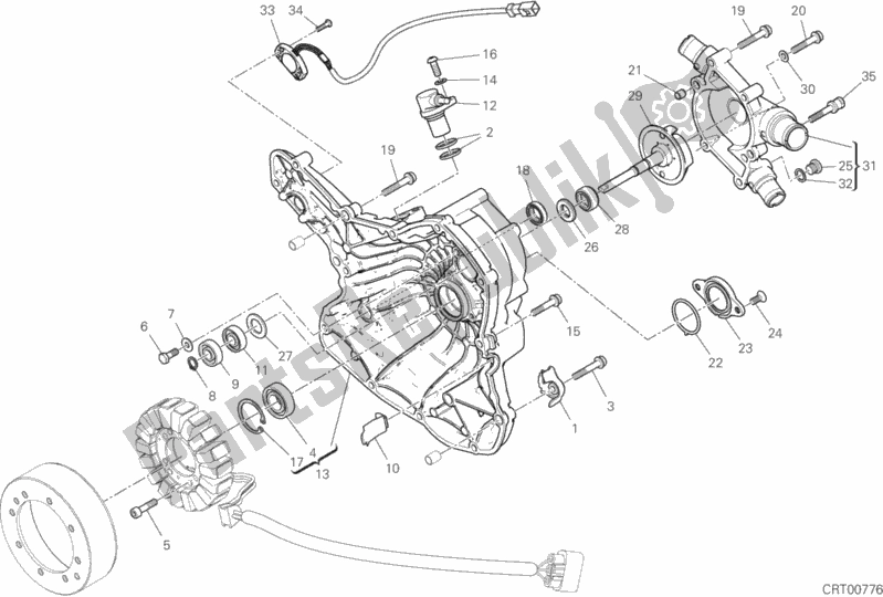 Wszystkie części do Pokrywa Generatora Ducati Multistrada 1260 ABS 2019
